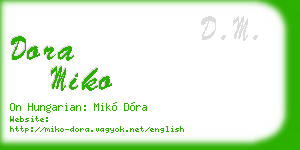 dora miko business card