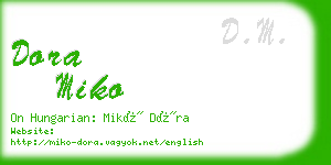 dora miko business card